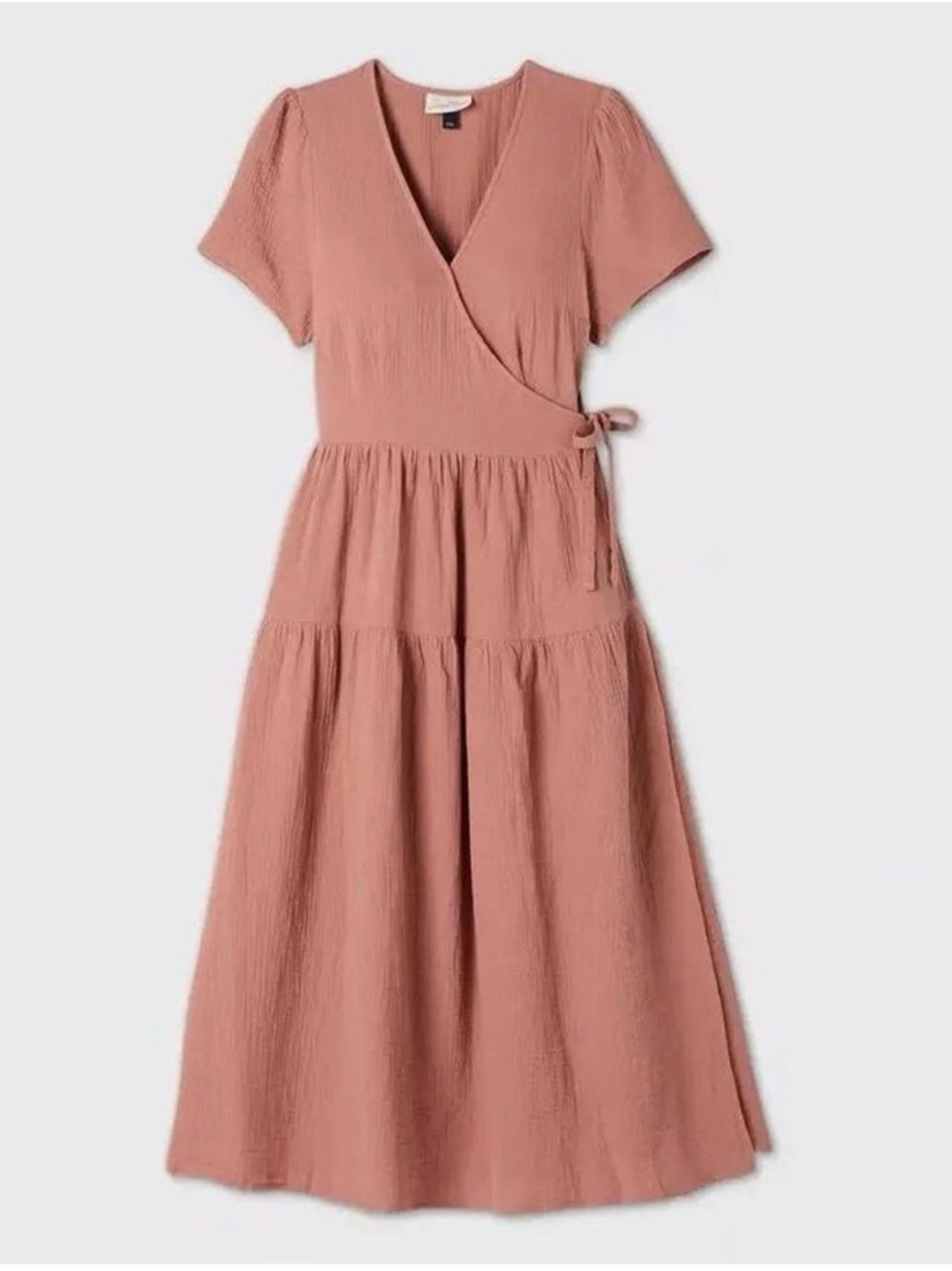 Universal Thread Wrap Midi Dress in Dusty Rose